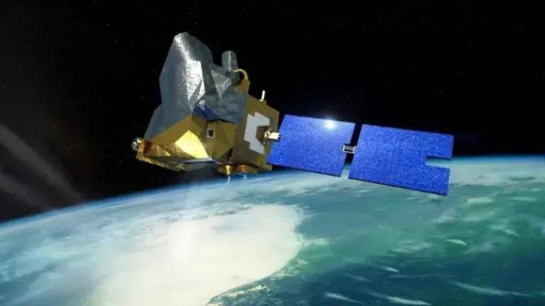 Artist's impression of MicroCarb in orbit. Credit-CNES-ill.-SATTLER Oliver, 2021