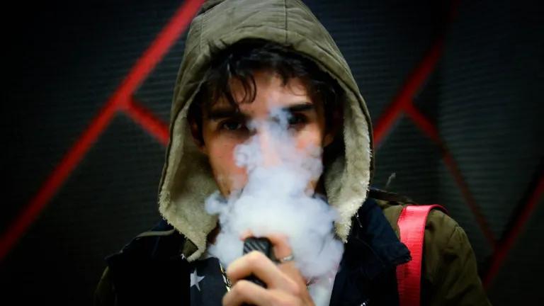 Image of young person vaping