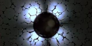 An epoxy hardness pit