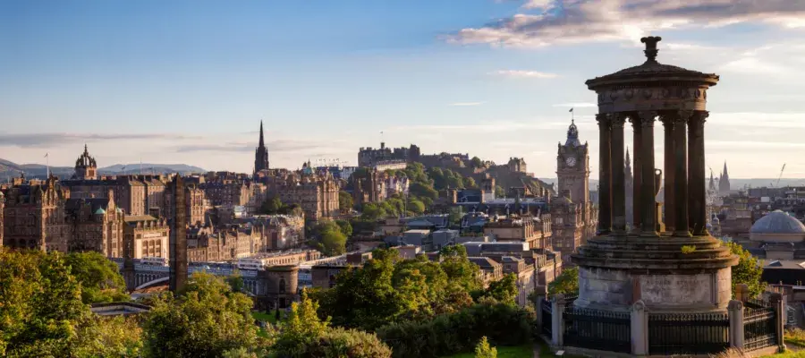 Edinburgh cityscape from Calton Hill