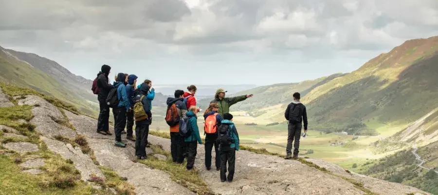 students during a field trip, group