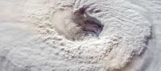 Satellite image of a hurricane