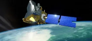 Artist's impression of MicroCarb in orbit. Credit-CNES-ill.-SATTLER Oliver, 2021