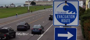 Image showing a tsunami evacuation sign