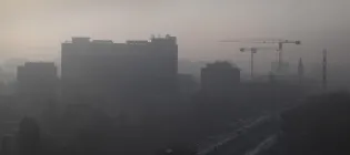 Image of air pollution over a city