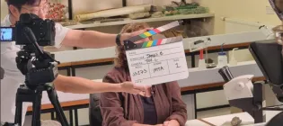 Image of filming taking place for the new SpringPod Earth Sciences spotlight course