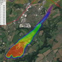 G2C heat transport superimposed on surface image
