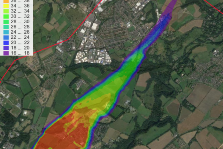 G2C heat transport superimposed on surface image