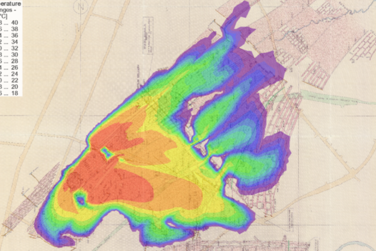 G2C Initial simulation of heat transport in the Geobattery area