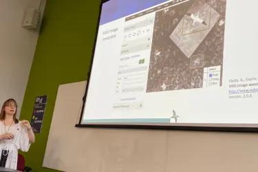 Amy presenting a lecture to the new MSc cohort