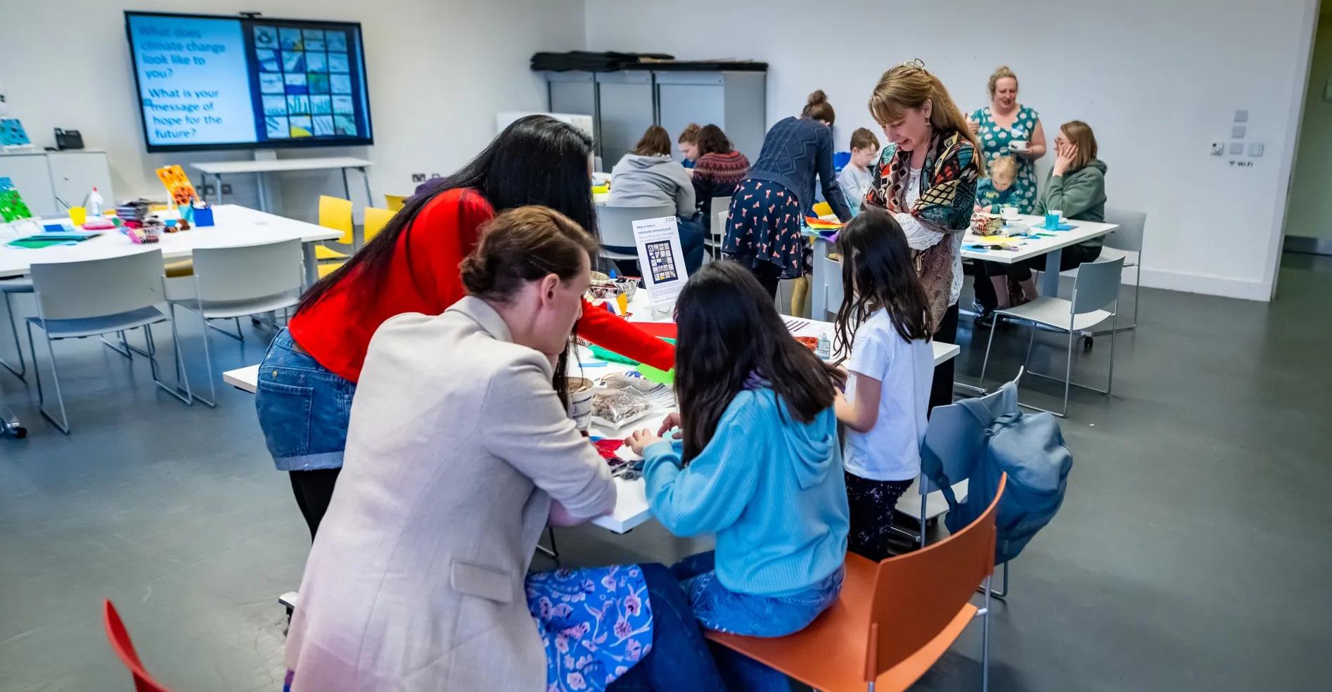 Children taking part in the workshops
