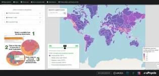 Screenshot of Global Lakes Explorer tool