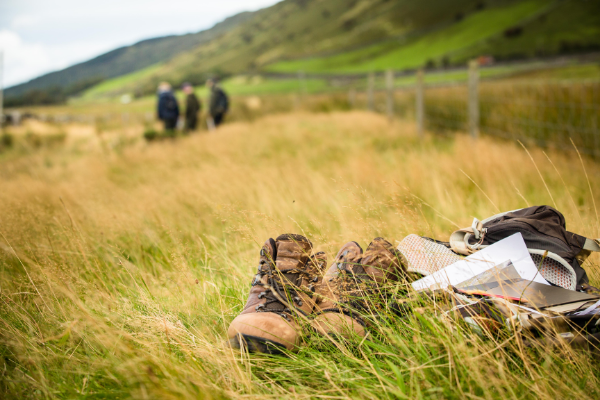 photo of boots on EES field trip