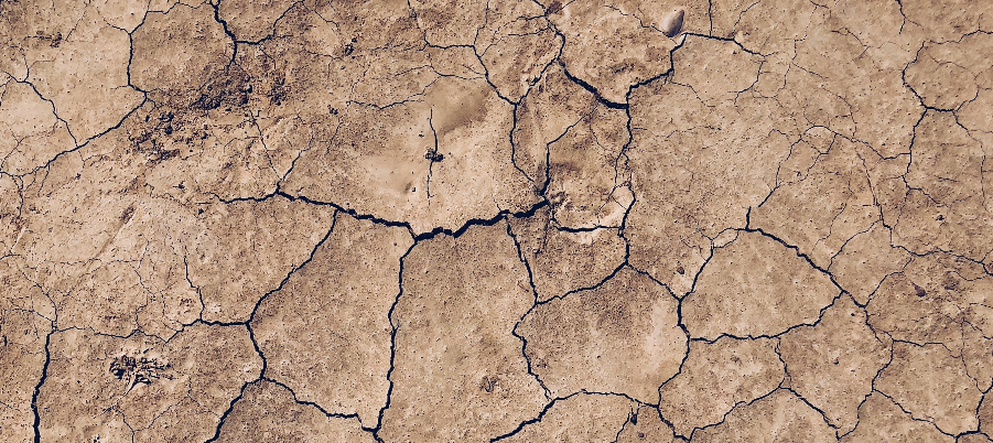 Cracked earth and soil from drought